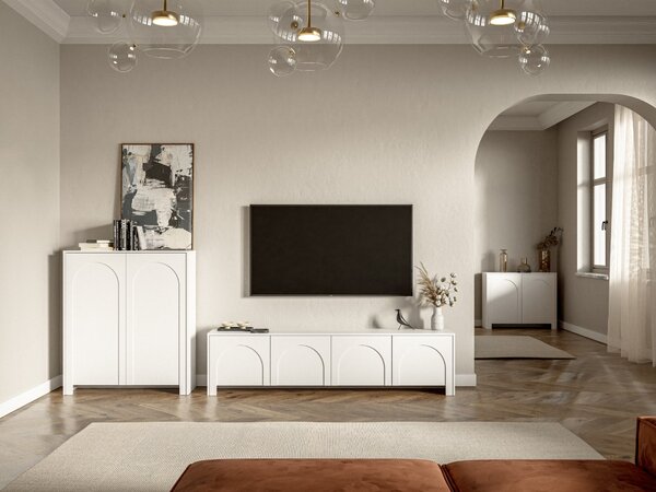 Vivaldi TV stolek Arco 204 cm bílý