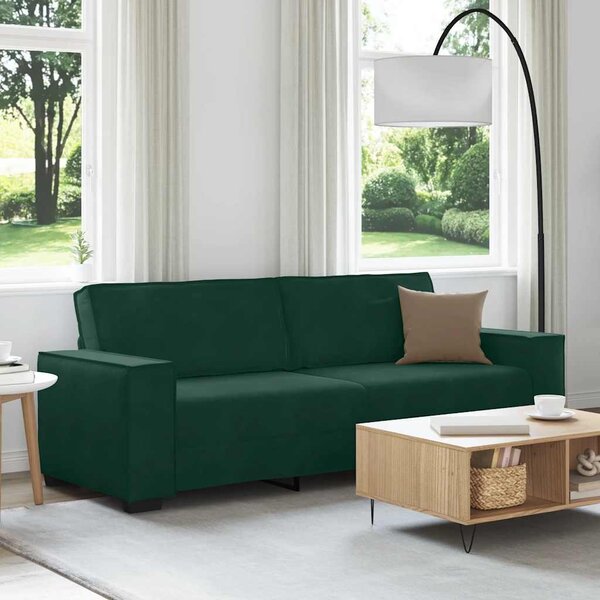 VidaXL 3místná pohovka 220x78x84 cm samet [4105032] Barva: Černá