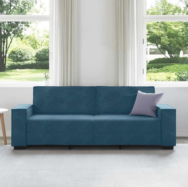 VidaXL 3místná pohovka 220x78x84 cm samet [4105032] Barva: Černá