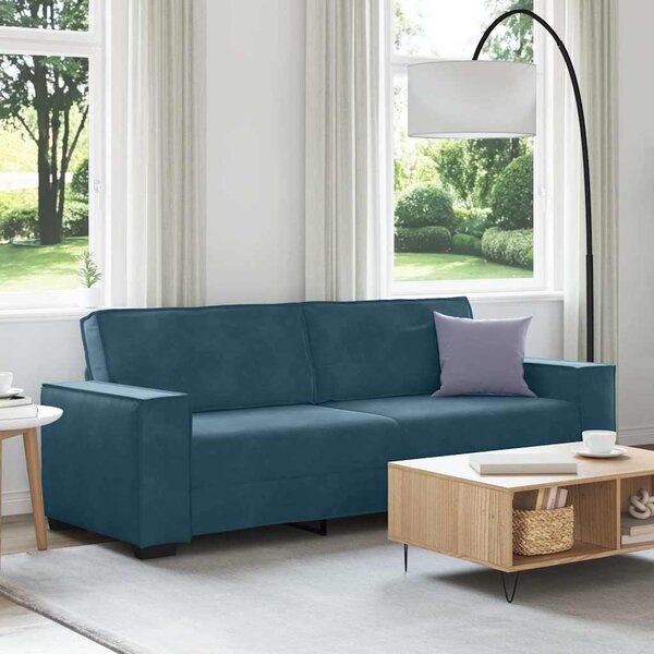 VidaXL 3místná pohovka 220x78x84 cm samet [4105032] Barva: Černá