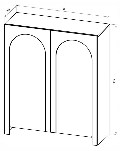 Vivaldi Komoda Arco 100 cm bílá II