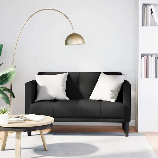 VidaXL Loveseat Sofa 111 cm textil [4100561] Barva: Černá