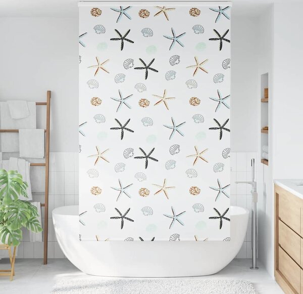 VidaXL Sprchová roleta s kazetou 120x240 cm Šířka látky 116 cm [4015003] Barva: mořské hvězdice