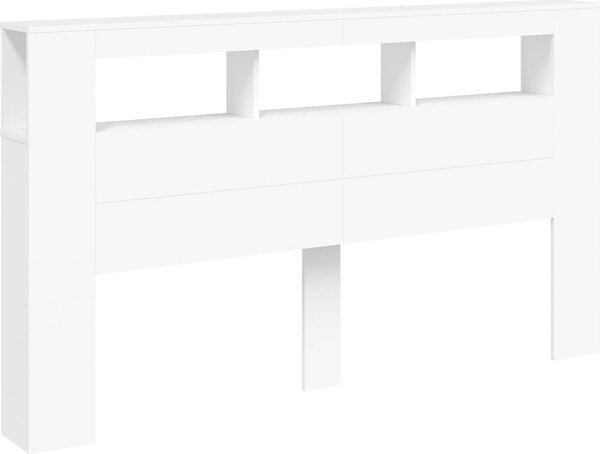 VidaXL Čelo postele s LED 180 x 18,5 x 103,5 cm kompozitní dřevo [857690] Barva: kouřový dub