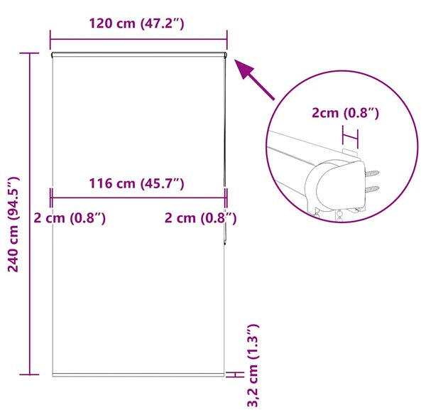 VidaXL Sprchová roleta s kazetou 120x240 cm Šířka látky 116 cm [4015003] Barva: mořské hvězdice