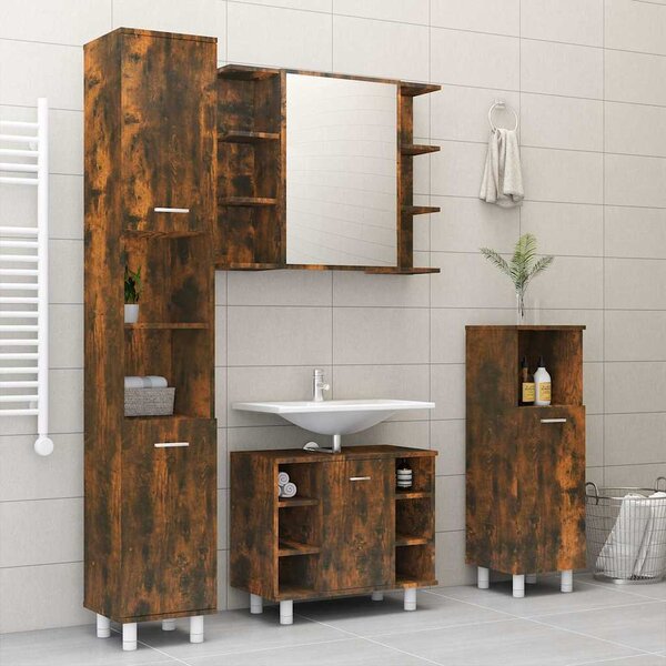 VidaXL Koupelnová zrcadlová skříňka 80x20,5x64 cm kompozit [815522] Barva: dub artisan