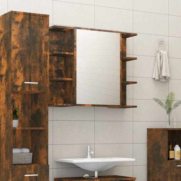 VidaXL Koupelnová zrcadlová skříňka 80x20,5x64 cm kompozit [815522] Barva: dub artisan