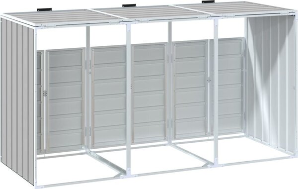 VidaXL Box na 3 popelnice 216 x 81 x 115 cm ocel [4006182] Barva: Hnědá