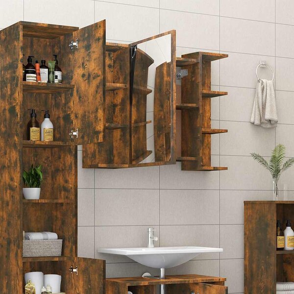 VidaXL Koupelnová zrcadlová skříňka 80x20,5x64 cm kompozit [815522] Barva: dub artisan