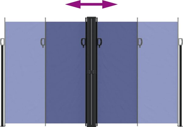 VidaXL Zatahovací boční markýza 200 x 600 cm [4004664] Barva: antracitová