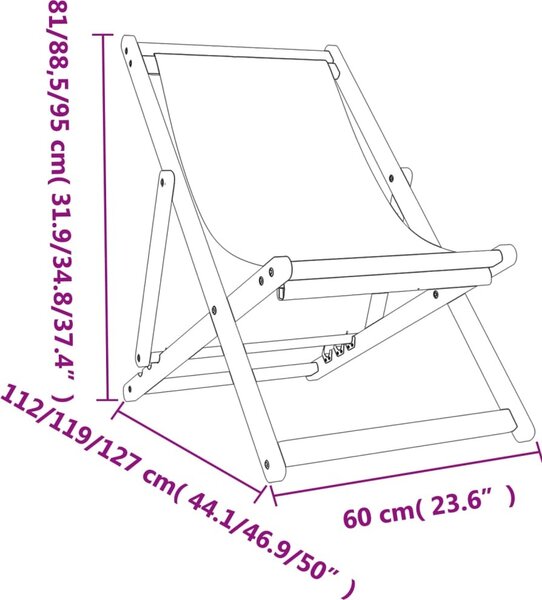 VidaXL Skládací židle 2 ks, látka [3214501] Barva: Modrá
