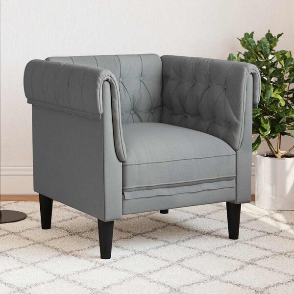 VidaXL Křeslo Chesterfield textil [372538] Barva: Modrá