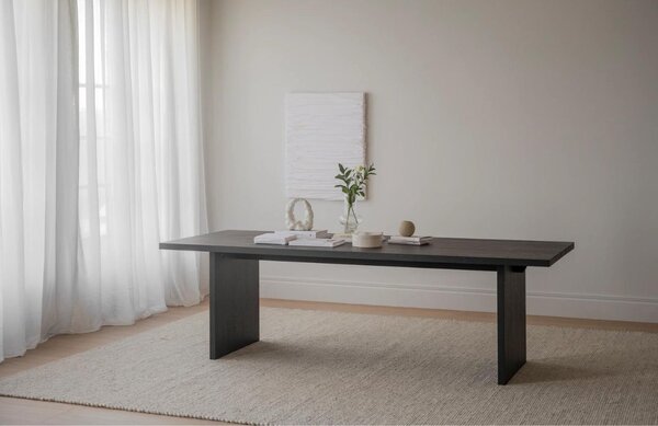 Černý dřevěný jídelní stůl ROWICO EMMETT 240 x 95 cm