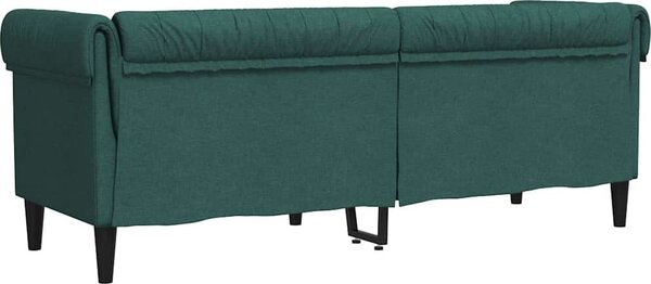 VidaXL Chesterfield pohovka 3místná textil [372560] Barva: Tmavě zelená