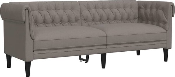 VidaXL Chesterfield pohovka 3místná textil [372560] Barva: Tmavě zelená