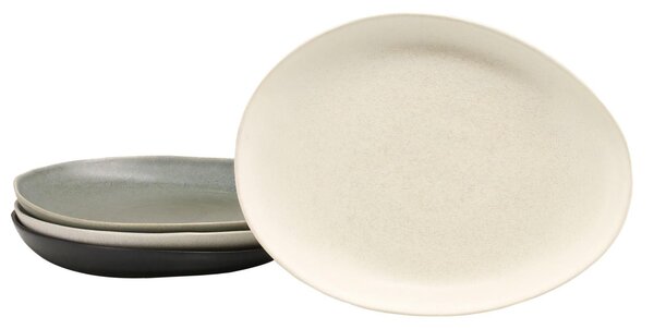 SADA MĚLKÝCH TALÍŘŮ, keramika, 20/27 cm - Online Only nádobí, Online Only