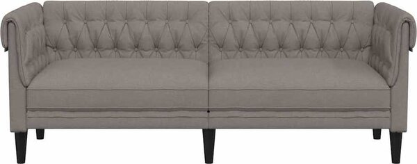 VidaXL Chesterfield pohovka 3místná textil [372560] Barva: Tmavě zelená