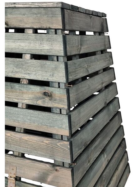 Dřevěný kompostér 800 L pyramida - česká výroba, zelený