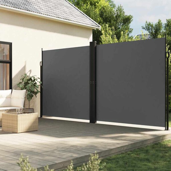 VidaXL Zatahovací boční markýza 200 x 1 000 cm [4004760] Barva: krémová