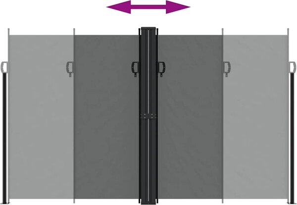 VidaXL Zatahovací boční markýza 200 x 1 000 cm [4004760] Barva: krémová