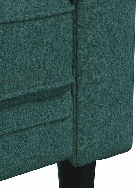 VidaXL Chesterfield pohovka 3místná textil [372560] Barva: Tmavě zelená