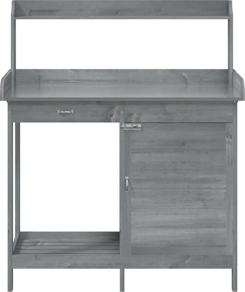 VidaXL Přesazovací stůl se skříňkou 110,5x45x124,5 cm masiv jedle [156345] Barva: tmavě hnědá