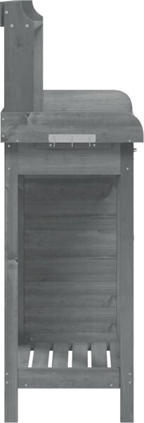 VidaXL Přesazovací stůl se skříňkou 110,5x45x124,5 cm masiv jedle [156345] Barva: tmavě hnědá