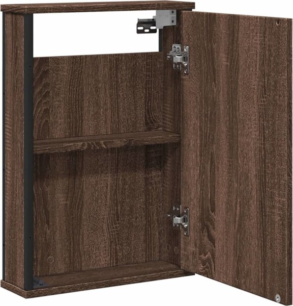 VidaXL Koupelnová skříňka se zrcadlem 42x12x60 cm kompozit [842433] Barva: kouřový dub