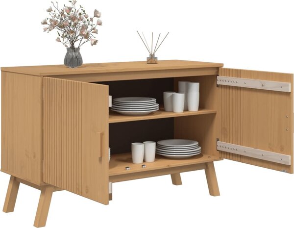 VidaXL Příborník OLDEN 114 x 43 x 73,5 cm masivní borové dřevo [358609] Barva: Hnědá
