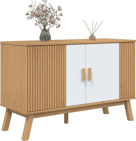 VidaXL Příborník OLDEN 114 x 43 x 73,5 cm masivní borové dřevo [358609] Barva: Hnědá