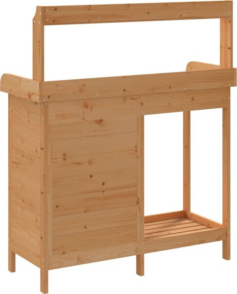 VidaXL Přesazovací stůl se skříňkou 110,5x45x124,5 cm masiv jedle [156345] Barva: tmavě hnědá