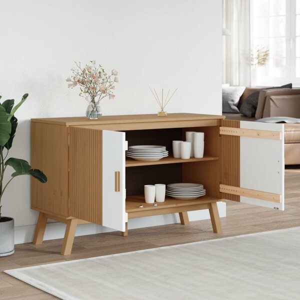 VidaXL Příborník OLDEN 114 x 43 x 73,5 cm masivní borové dřevo [358609] Barva: Hnědá
