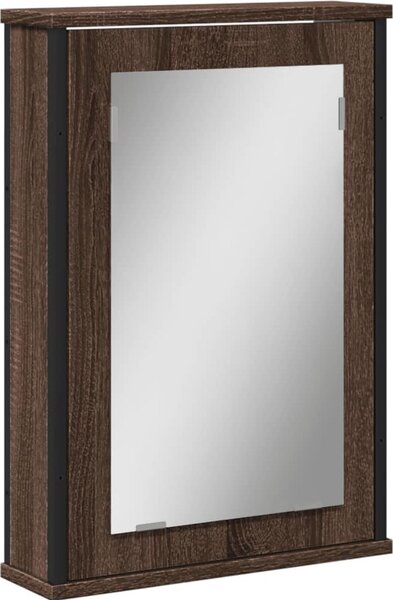 VidaXL Koupelnová skříňka se zrcadlem 42x12x60 cm kompozit [842433] Barva: kouřový dub