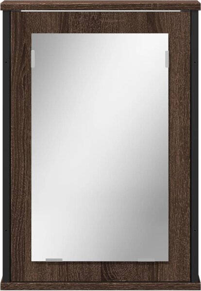 VidaXL Koupelnová skříňka se zrcadlem 42x12x60 cm kompozit [842433] Barva: kouřový dub