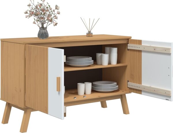 VidaXL Příborník OLDEN 114 x 43 x 73,5 cm masivní borové dřevo [358609] Barva: Hnědá