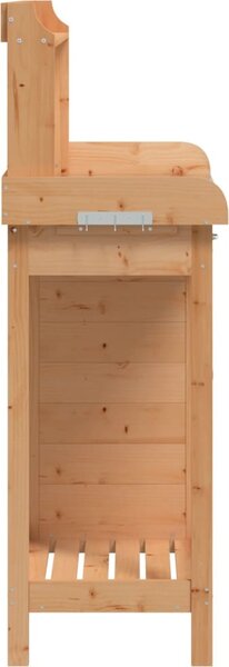 VidaXL Přesazovací stůl se skříňkou 110,5x45x124,5 cm masiv jedle [156345] Barva: tmavě hnědá