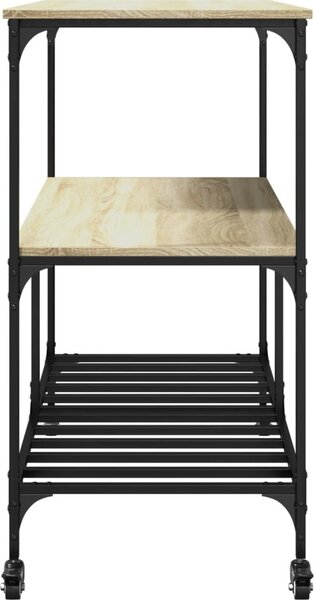 VidaXL Kuchyňský vozík 100x50x95 cm kompozitní dřevo [842308] Barva: kouřový dub
