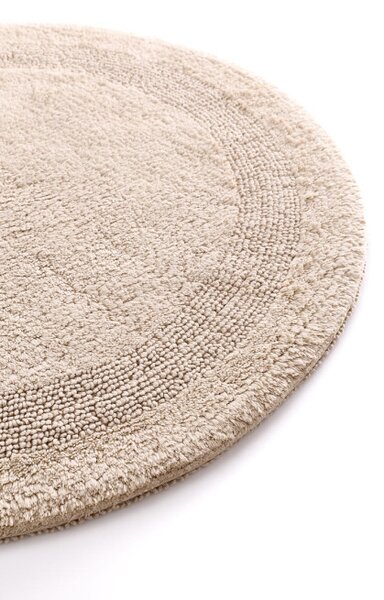 Koupelnový kobereček Javo Cotton béžový kruh