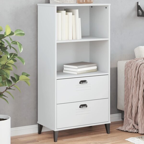 VidaXL Knihovna VIKEN 60 x 35 x 123 cm kompozitní dřevo [374949] Barva: Bílá