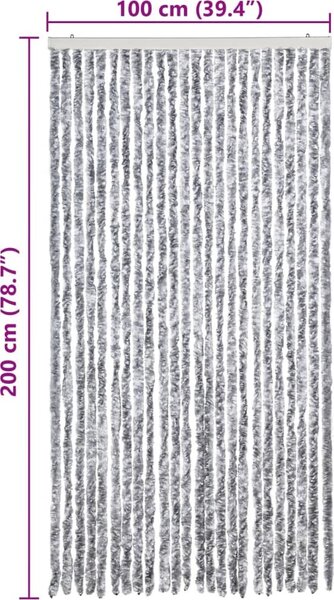 VidaXL Závěs proti hmyzu 100 x 200 cm žinylka [377336] Barva: Hnědo-béžová