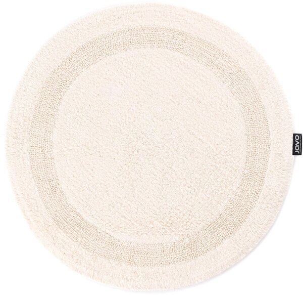 Koupelnový kobereček Javo Cotton přírodní kruh