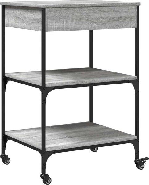VidaXL Kuchyňský vozík 60 x 48 x 89,5 cm kompozitní dřevo [842374] Barva: kouřový dub