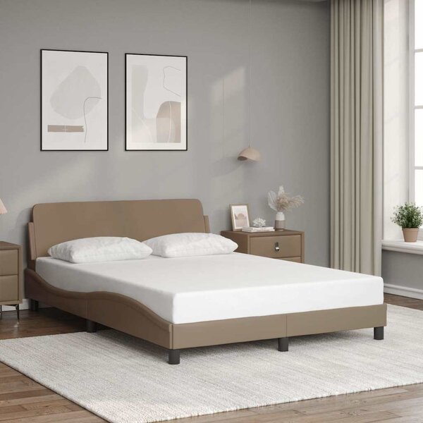VidaXL Rám postele Dover 140x200 cm umělá kůže [373204] Barva: Šedá