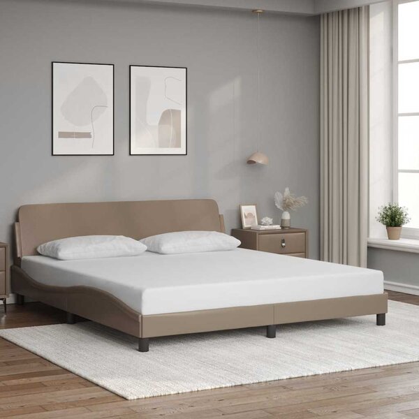 VidaXL Rám postele Dover 180x200 cm umělá kůže [373239] Barva: Šedá