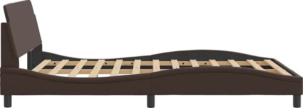 VidaXL Rám postele Dover 140x200 cm umělá kůže [373204] Barva: Šedá