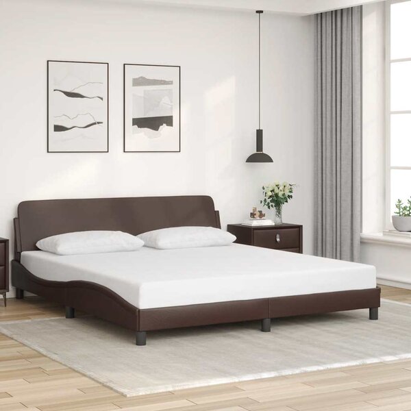 VidaXL Rám postele Dover 180x200 cm umělá kůže [373239] Barva: Šedá