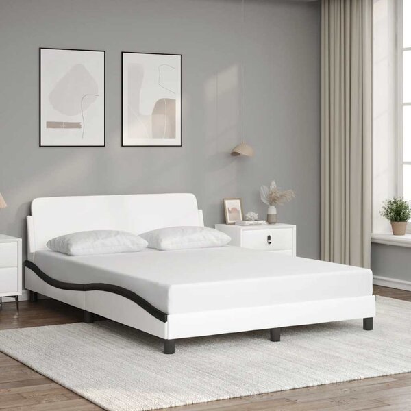 VidaXL Rám postele Dover 140x200 cm umělá kůže [373204] Barva: Šedá
