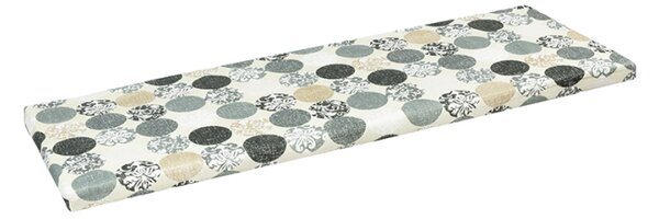 Bellatex Sedák na lavici hladký Koule šedá, bílá rozměr 40x120 cm
