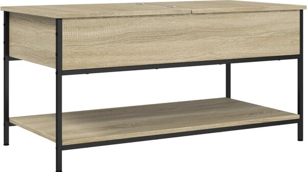 VidaXL Konferenční stolek 100x50x50 cm kompozitní dřevo a kov [845347] Barva: kouřový dub