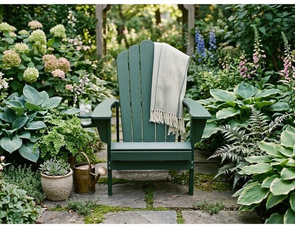 Zelené plastové zahradní křeslo Adirondack – Bonami Selection